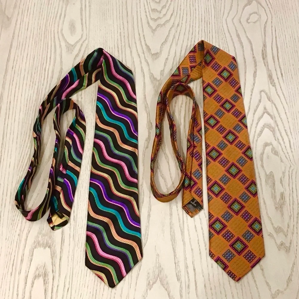 Robert Talbott Handsewn Silk Colorful  Patterned Ties Set Nordstrom USA Made